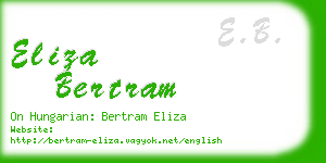 eliza bertram business card